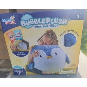 hand2mind Penguin BubblePlush Yoga Ball Buddy, Tully the Penguin, 15" New In Box